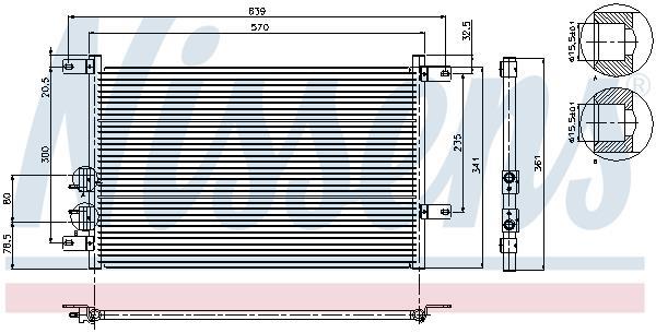 Condensador, aire acondicionado NISSENS ref. 94526