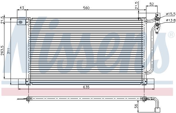 Condenseur, climatisation (Radiateur de climatisation) NISSENS ref. 94527