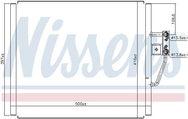 Condensador, aire acondicionado NISSENS ref. 94529