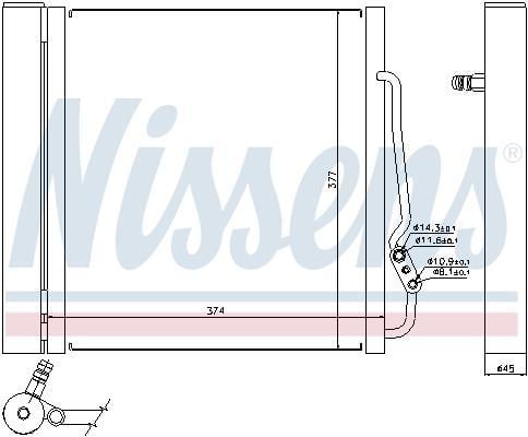 Condensador, aire acondicionado NISSENS ref. 94543
