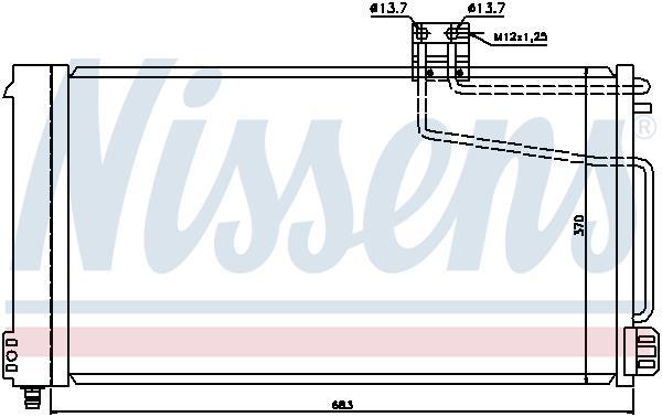Condensador, aire acondicionado NISSENS ref. 94544