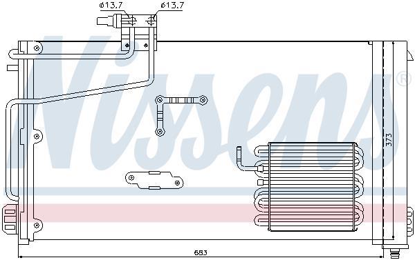 Condensador, aire acondicionado NISSENS ref. 94545