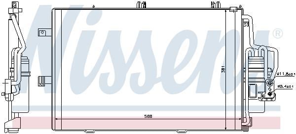 Condensador, aire acondicionado NISSENS ref. 94546