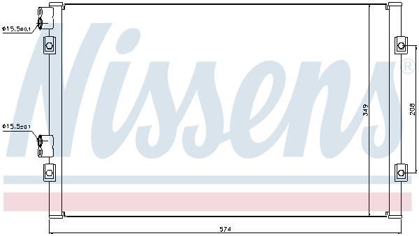 Condensador, aire acondicionado NISSENS ref. 94555
