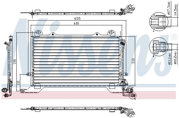 Condensador, aire acondicionado NISSENS ref. 94567