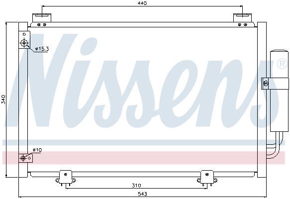 Condensador, aire acondicionado NISSENS ref. 94581