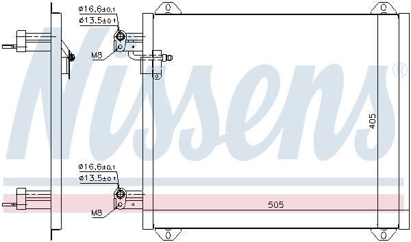 Condensador, aire acondicionado NISSENS ref. 94584