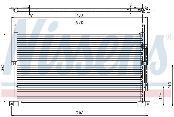 Condensador, aire acondicionado NISSENS ref. 94585