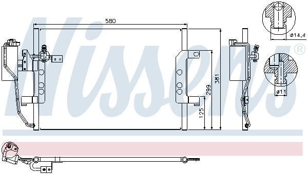 Condenseur, climatisation (Radiateur de climatisation) NISSENS 94588