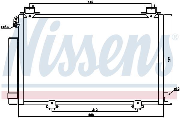 Condenseur, climatisation (Radiateur de climatisation) NISSENS 94590