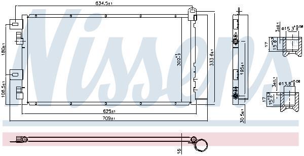 Condensador, aire acondicionado NISSENS ref. 94591