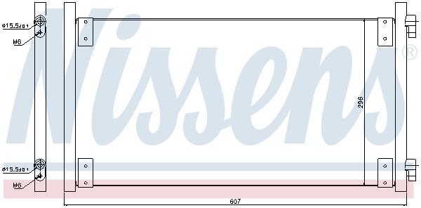 Condensador, aire acondicionado NISSENS ref. 94596