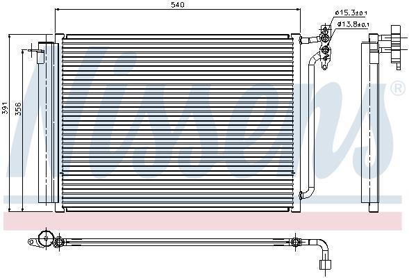 Condenseur, climatisation (Radiateur de climatisation) NISSENS 94605