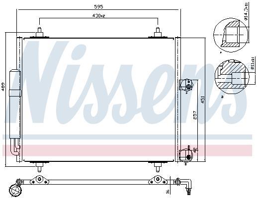 Condensador, aire acondicionado NISSENS ref. 94609