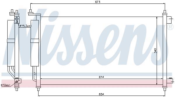 Condenseur, climatisation (Radiateur de climatisation) NISSENS ref. 94621