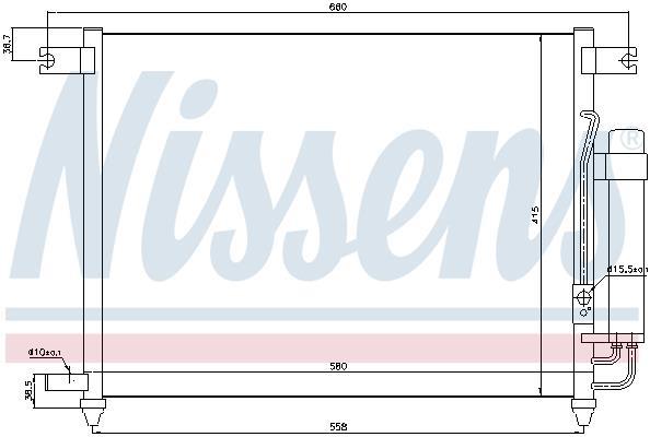 Condenseur, climatisation (Radiateur de climatisation) NISSENS ref. 94641