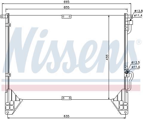 Condenseur, climatisation (Radiateur de climatisation) NISSENS ref. 94643