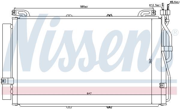 Condenseur, climatisation (Radiateur de climatisation) NISSENS 94645