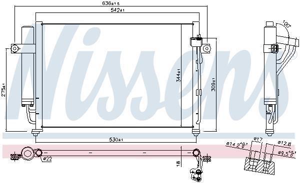 Condenseur, climatisation (Radiateur de climatisation) NISSENS 94646