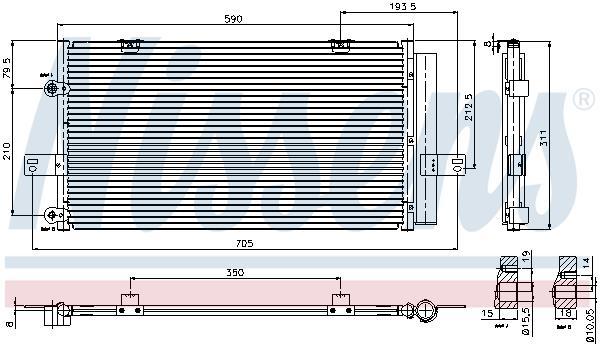Condensador, aire acondicionado NISSENS ref. 94652