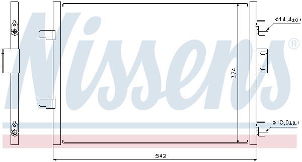 Condenseur, climatisation (Radiateur de climatisation) NISSENS ref. 94656