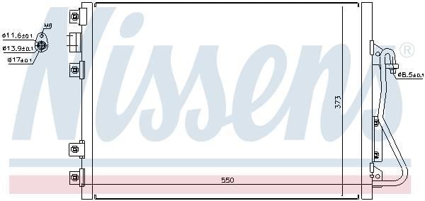 Condensador, aire acondicionado NISSENS ref. 94657