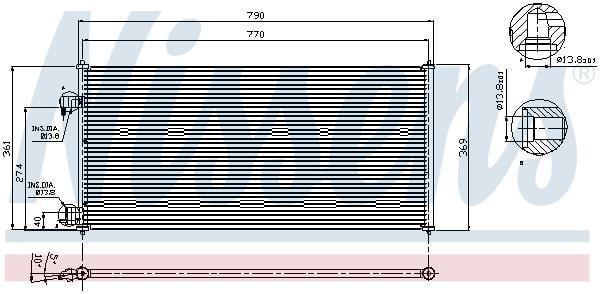 Condenseur, climatisation (Radiateur de climatisation) NISSENS 94664