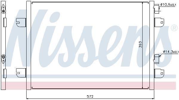 Condenseur, climatisation (Radiateur de climatisation) NISSENS ref. 94673