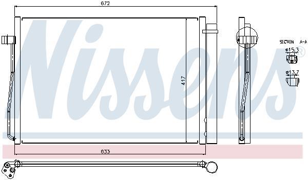 Condenseur, climatisation (Radiateur de climatisation) NISSENS ref. 94679