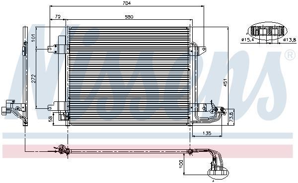 Condenseur, climatisation (Radiateur de climatisation) NISSENS 94690