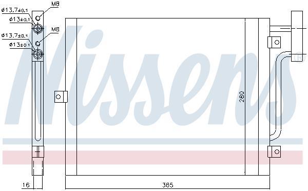 Condenseur, climatisation (Radiateur de climatisation) NISSENS ref. 94715