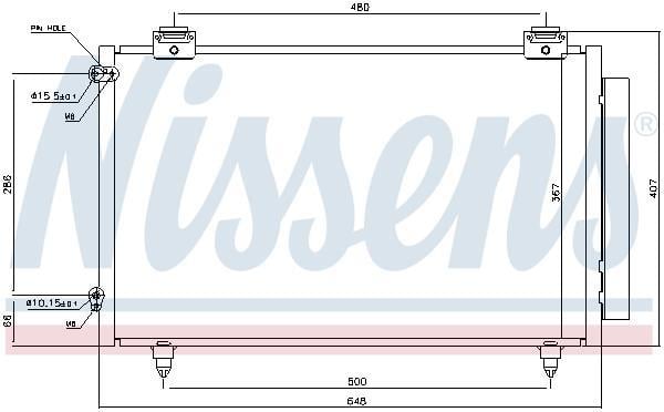 Condenseur, climatisation (Radiateur de climatisation) NISSENS ref. 94719