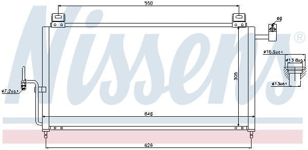 Condenseur, climatisation (Radiateur de climatisation) NISSENS 94720