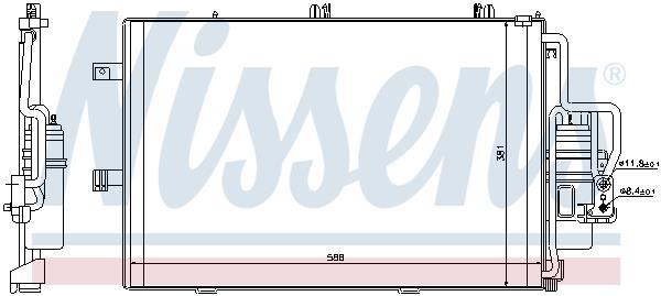Condensador, aire acondicionado NISSENS ref. 94721