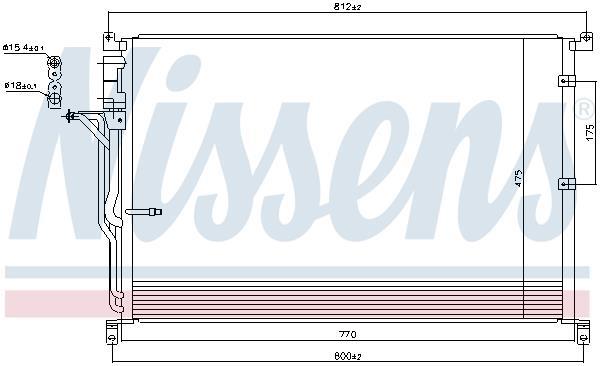 Condensador, aire acondicionado NISSENS ref. 94724