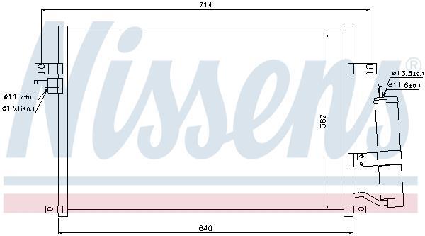 Condenseur, climatisation (Radiateur de climatisation) NISSENS ref. 94725