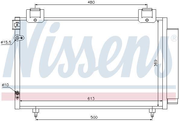 Condenseur, climatisation (Radiateur de climatisation) NISSENS 94730