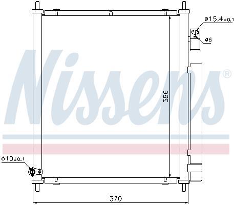 Condensador, aire acondicionado NISSENS ref. 94734