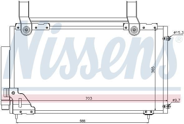 Condenseur, climatisation (Radiateur de climatisation) NISSENS ref. 94735