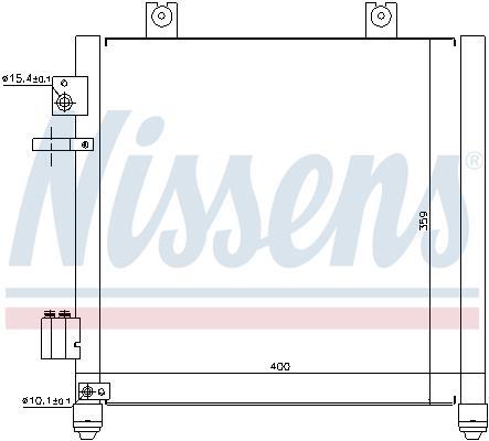Condensador, aire acondicionado NISSENS ref. 94739