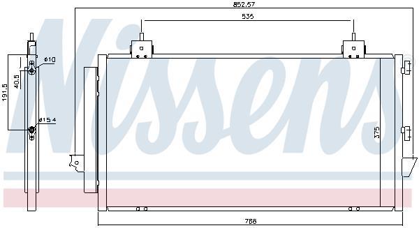 Condensador, aire acondicionado NISSENS ref. 94741