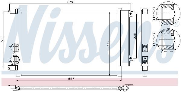 Condenseur, climatisation (Radiateur de climatisation) NISSENS ref. 94744