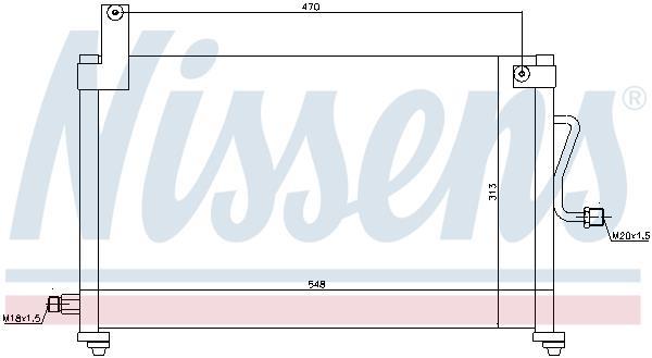 Condensador, aire acondicionado NISSENS ref. 94751