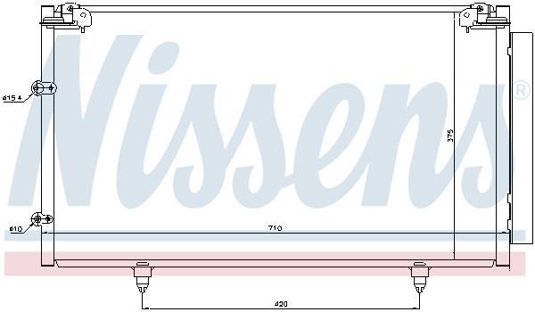 Condensador, aire acondicionado NISSENS ref. 94757