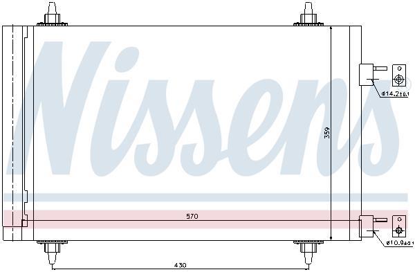 Condenseur, climatisation (Radiateur de climatisation) NISSENS ref. 94758