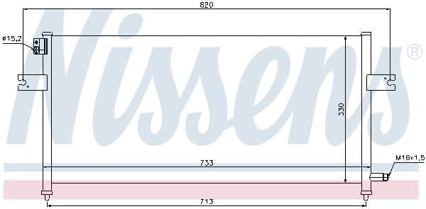 Condensador, aire acondicionado NISSENS ref. 94759