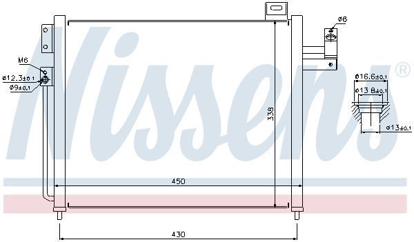Condensador, aire acondicionado NISSENS ref. 94760