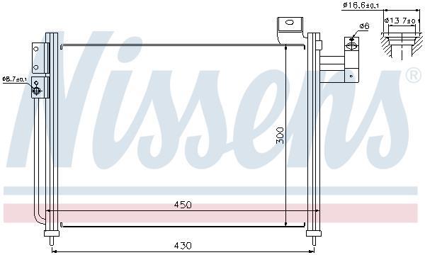 Condensador, aire acondicionado NISSENS ref. 94766