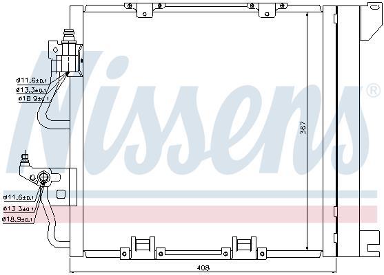 Condensador, aire acondicionado NISSENS ref. 94768