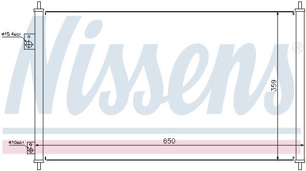 Condenseur, climatisation (Radiateur de climatisation) NISSENS ref. 94771